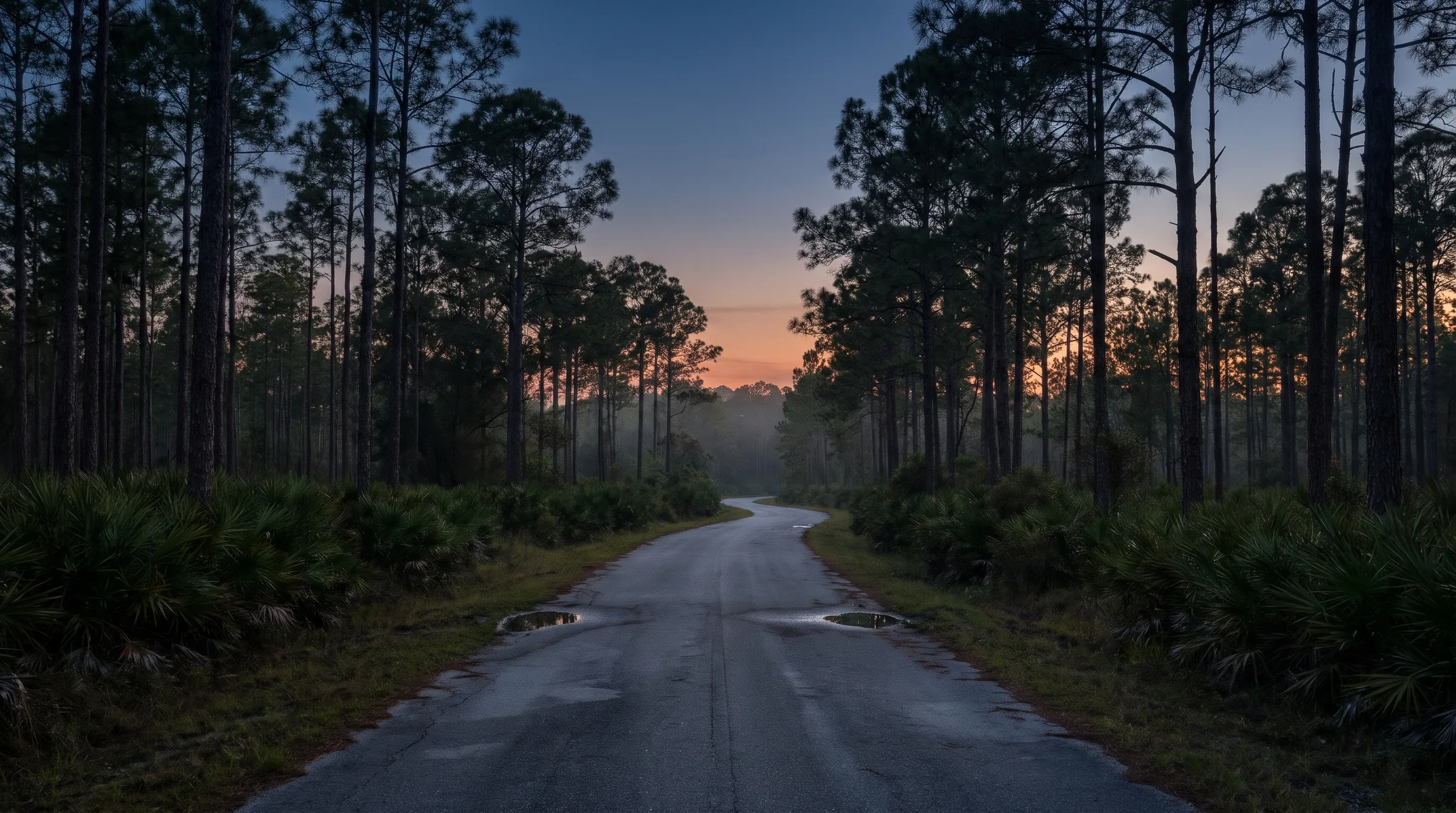 Sharpes, Florida at dusk